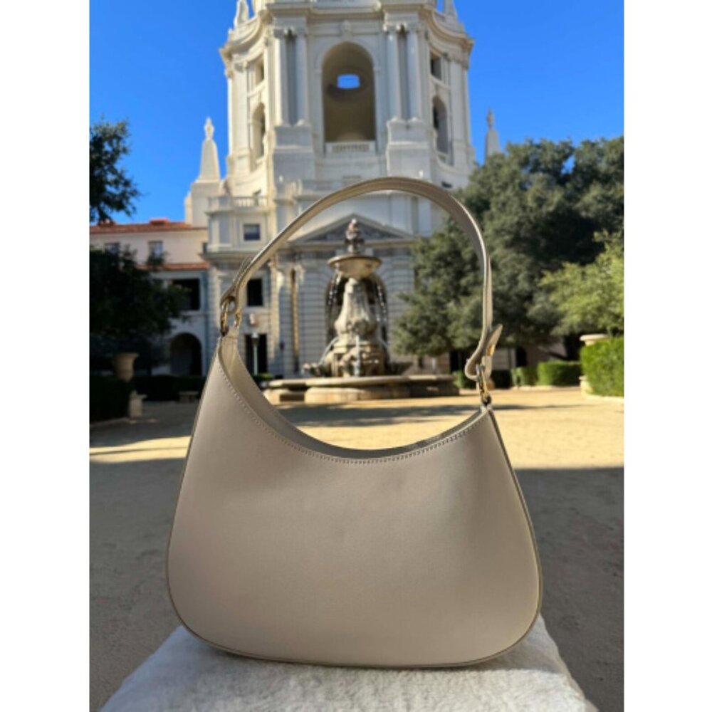 Lala Cream Leather Shoulder Bag